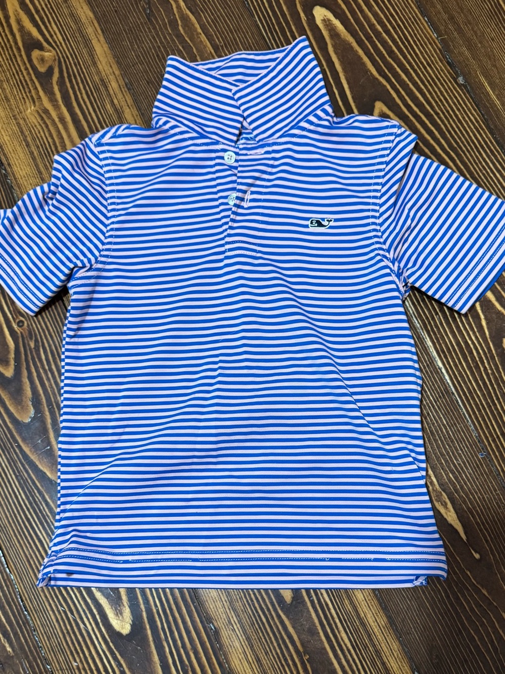 Vineyard Vines Kids Blue & Pink Striped Polo Shirt